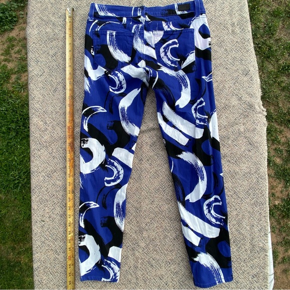 PAIGE Verdugo Crop in Tribal Blue Denim Jeans size 28 6 - Picture 13 of 13